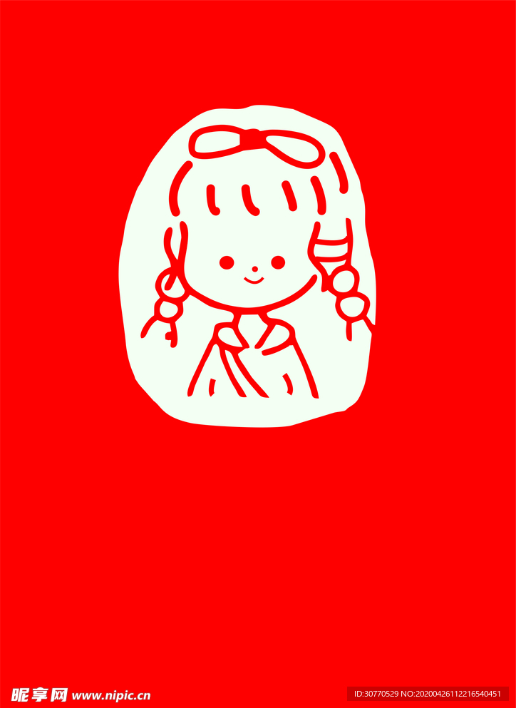 漫画 卡通女孩 logo小女孩