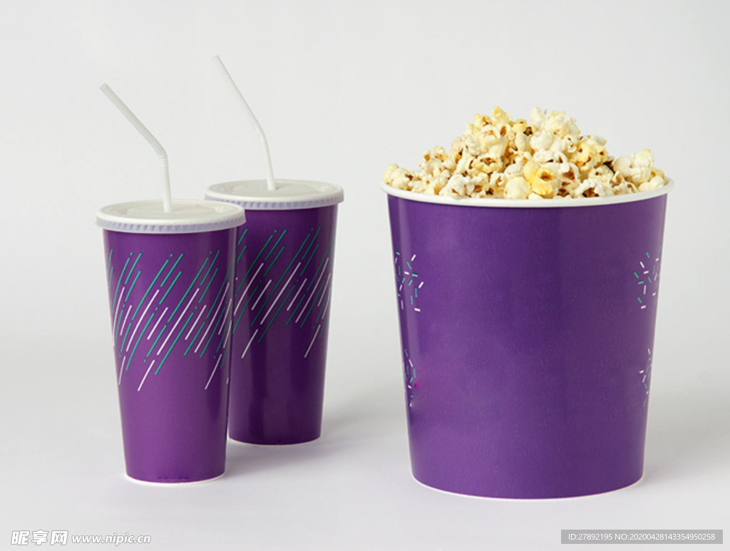 可乐爆米花 素材