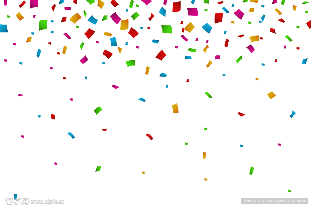 彩色缤纷碎纸