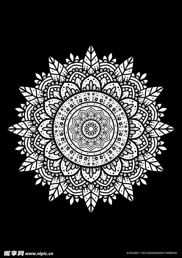 万花筒镂空花卉