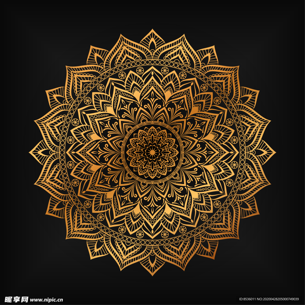 曼陀罗万花筒图案