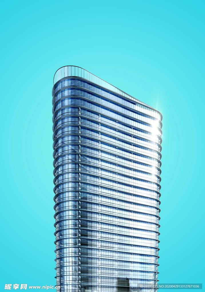 摩天大楼蓝天