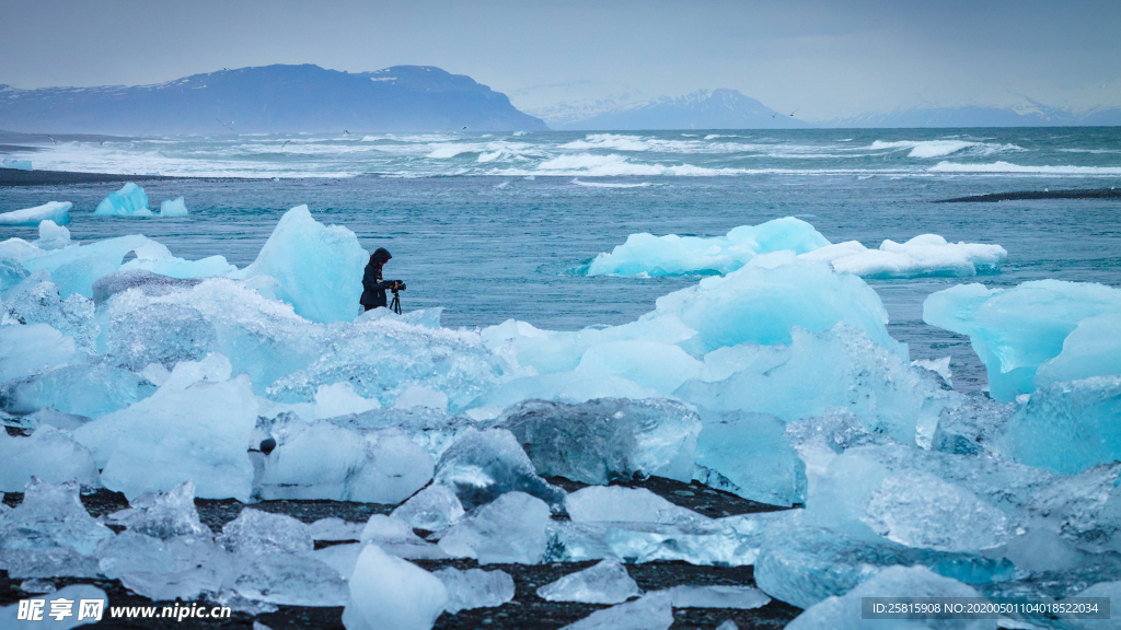 冰川寒冰极地冰块图片