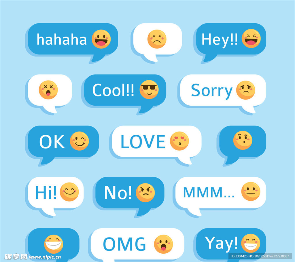 创意表情 语言气泡图