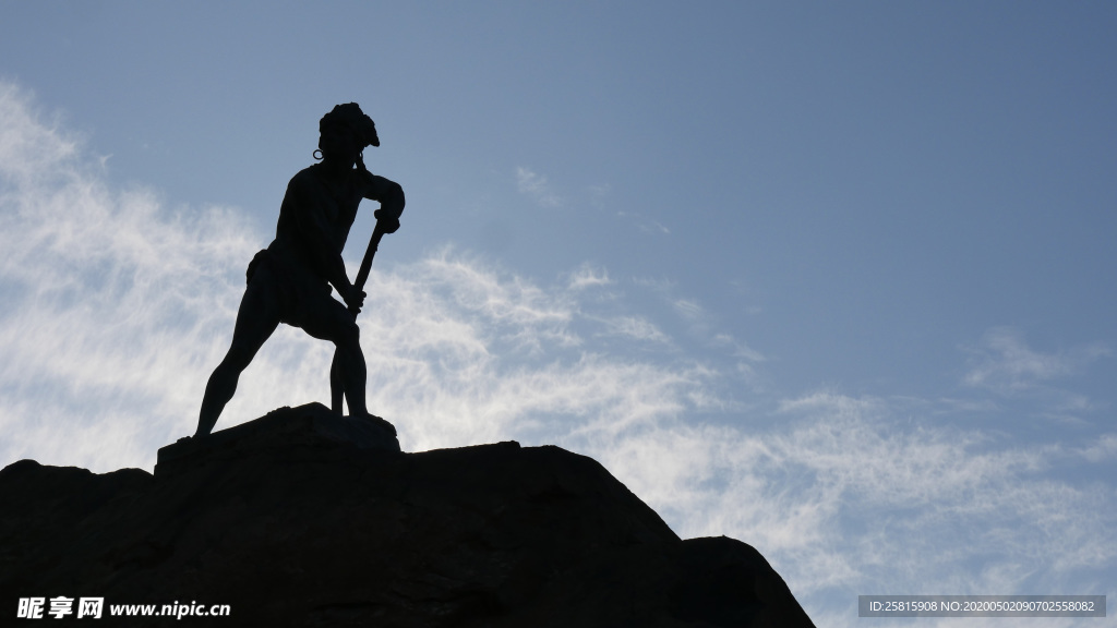 人物剪影轮廓摄影图片