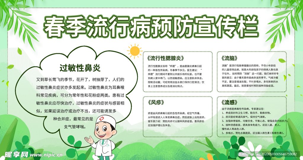 春季流行病预防宣传栏