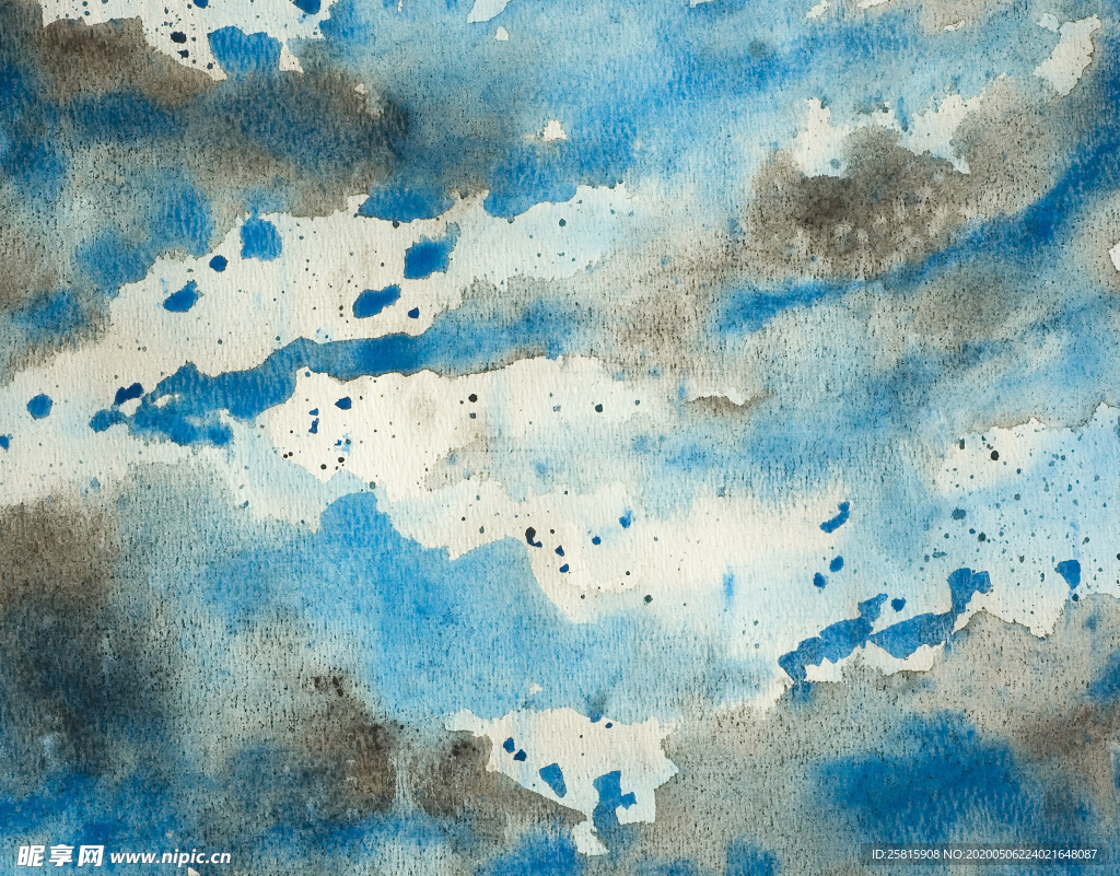 泼墨水彩 彩虹 七彩 色彩 颜