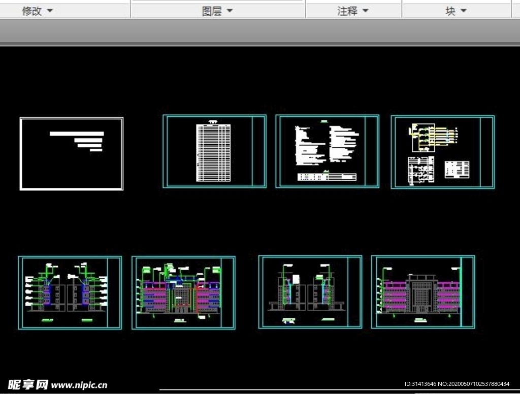 完整一套—建筑夜景照明施工图