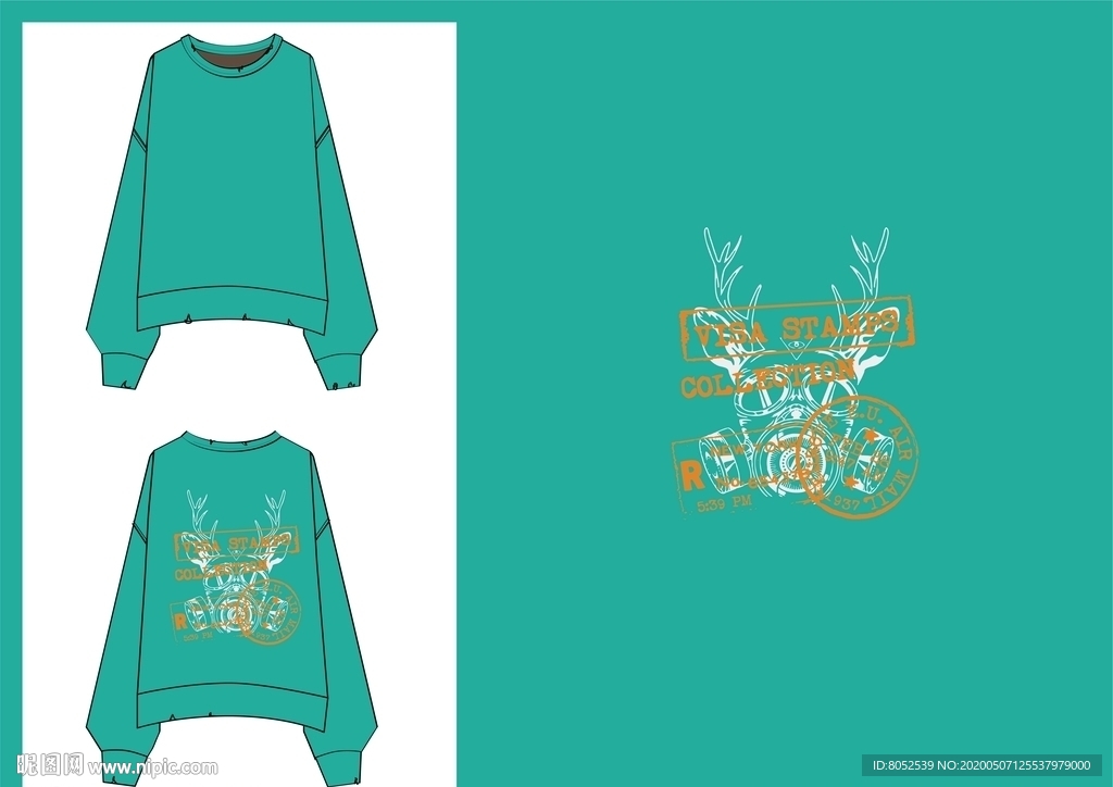 女装  卫衣 图案 设计