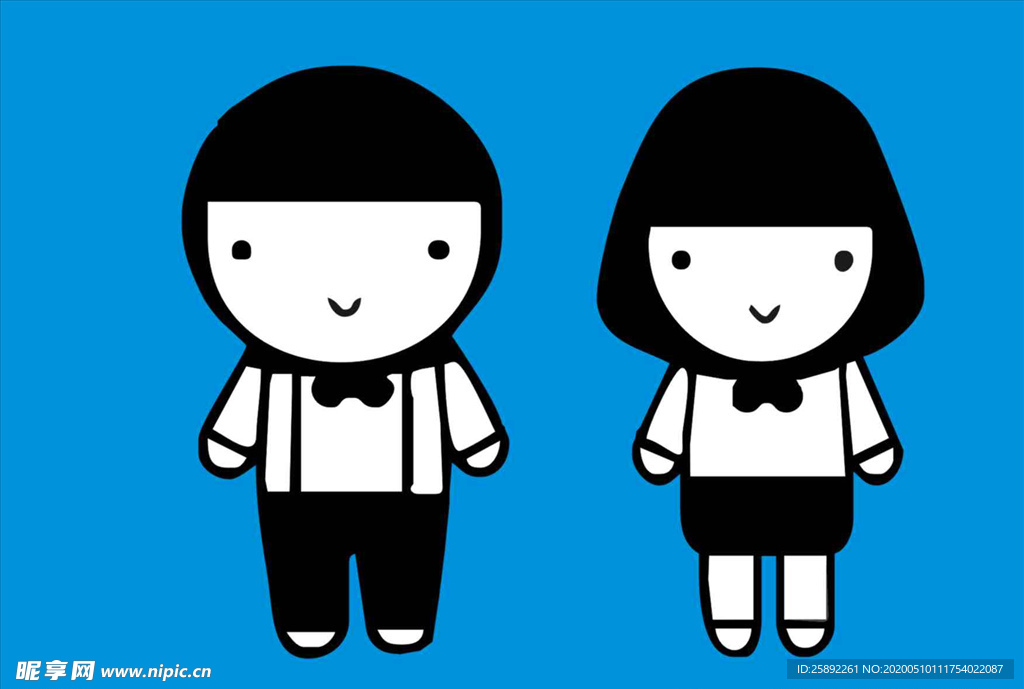 矢量男女童
