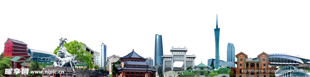 广东广州地标建筑psd分层