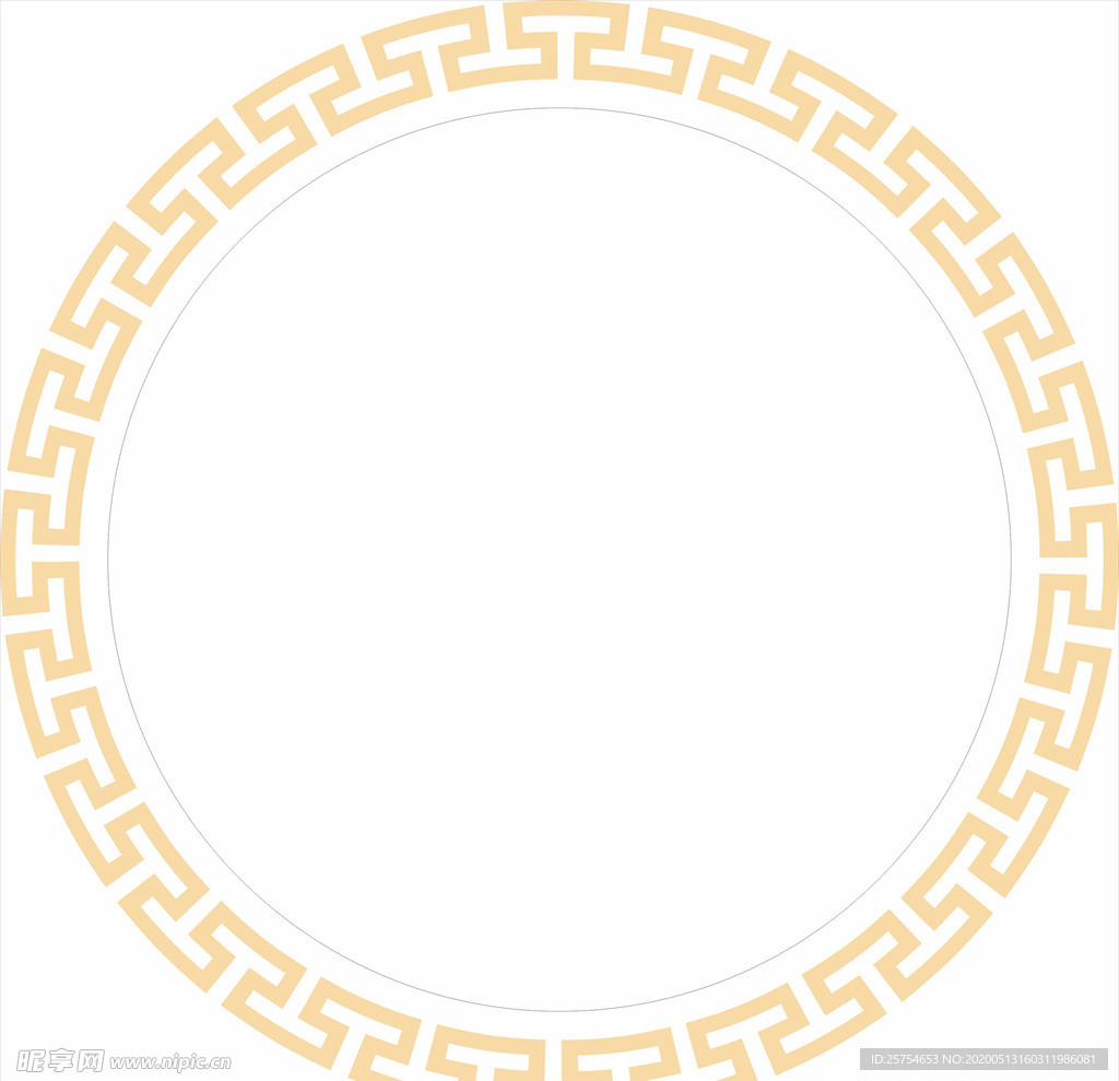 中式 回纹 圆环