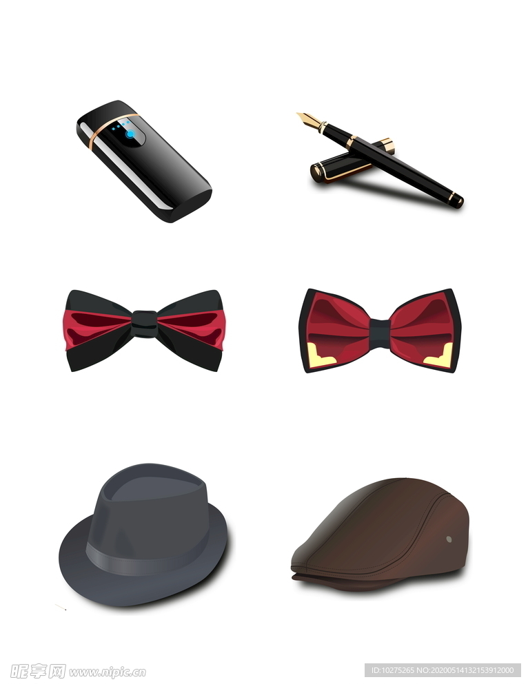 父亲节男士物件帽子领结系列套图