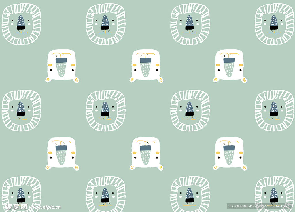 卡通 狮子 头像