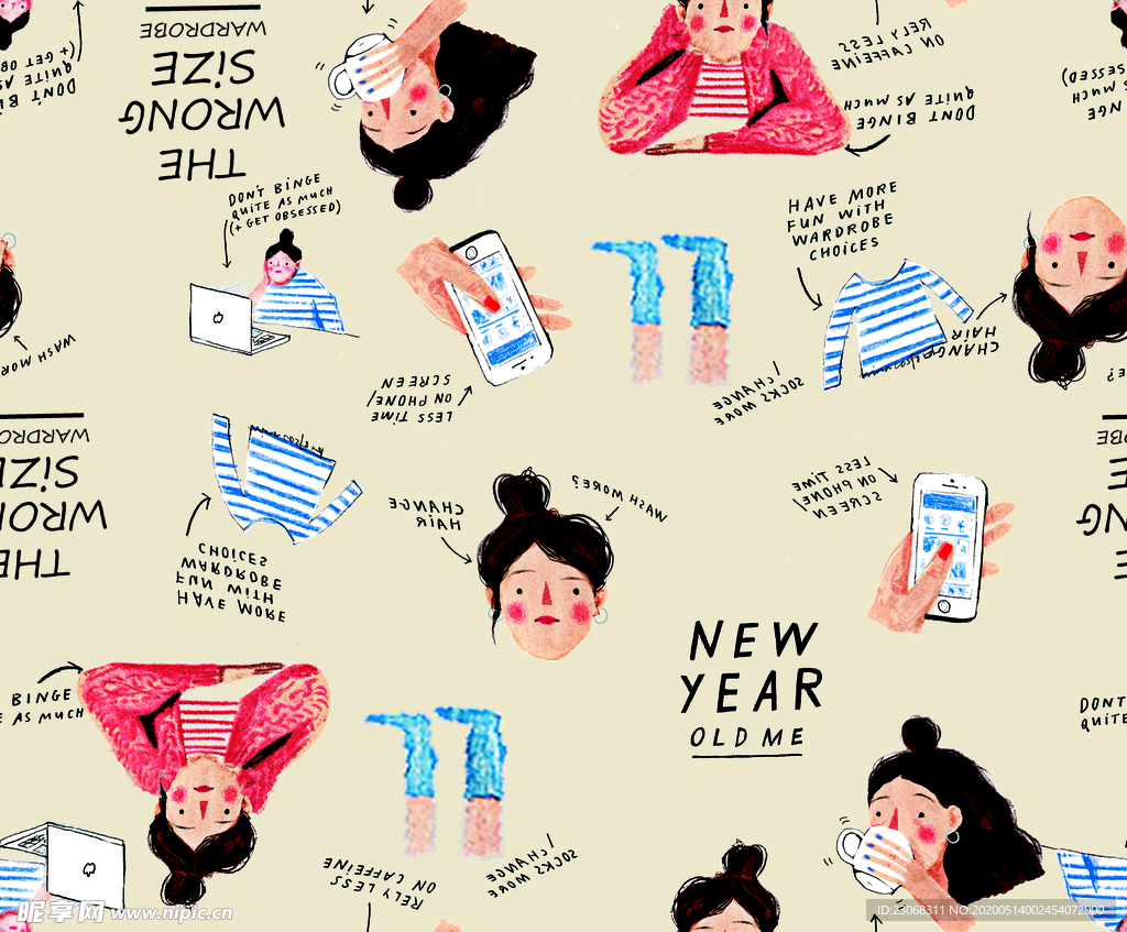 英文卡通小女孩