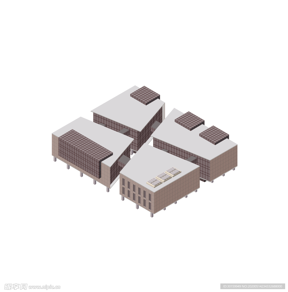 等距城市建筑物