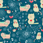 数码印花 可爱图案 猫咪