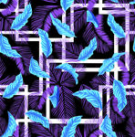 数码印花叶子白线