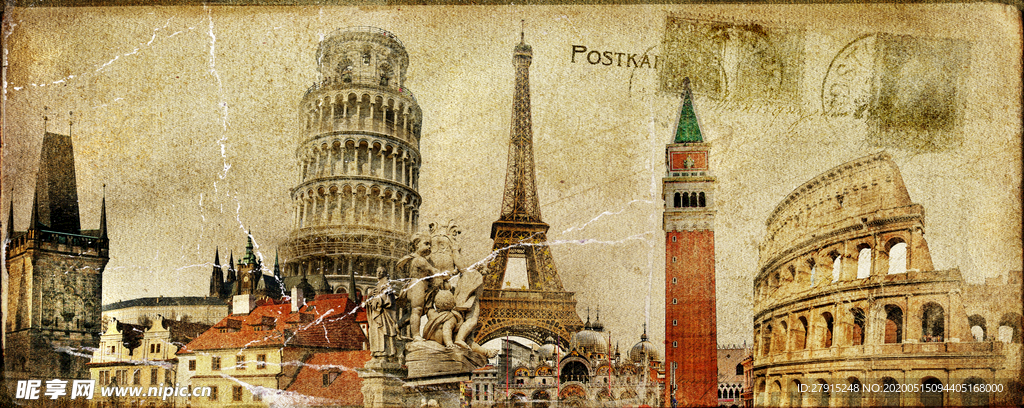 欧式复古背景墙