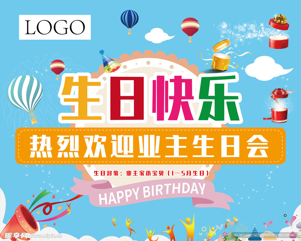 生日快乐展板