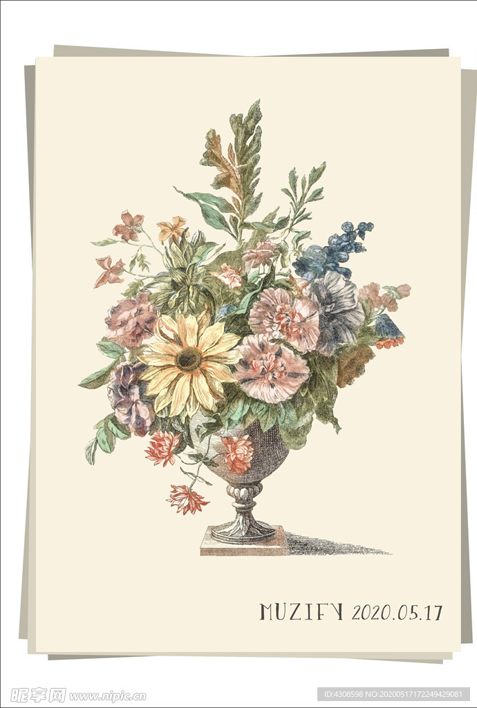 欧式复古花瓶 静物图