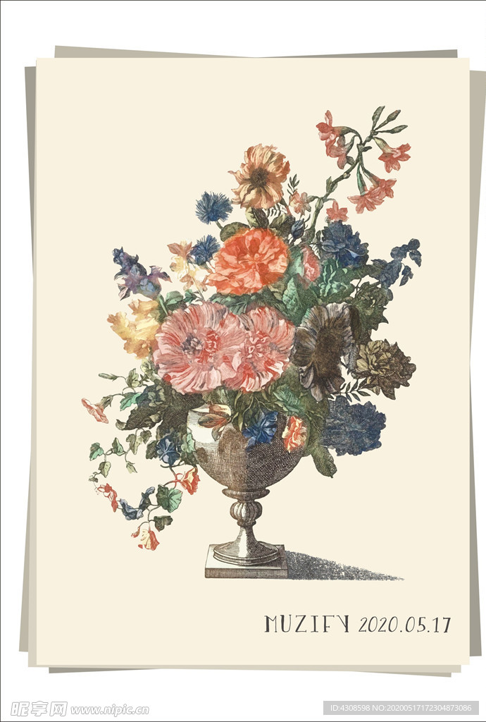 欧式复古花瓶 静物图