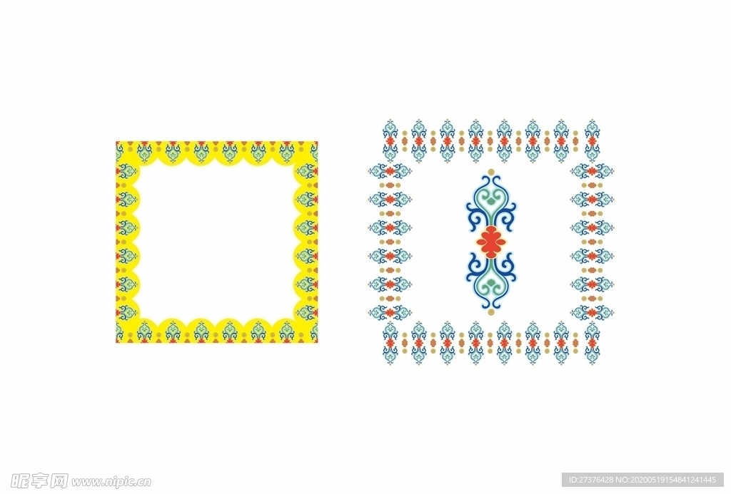 藏族 花纹 古典 花边 矢量藏