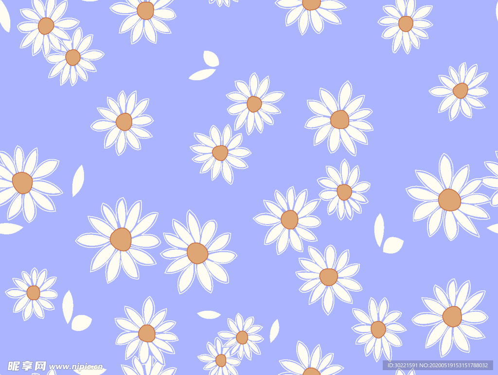 数码 印花 设计 花型 菊花