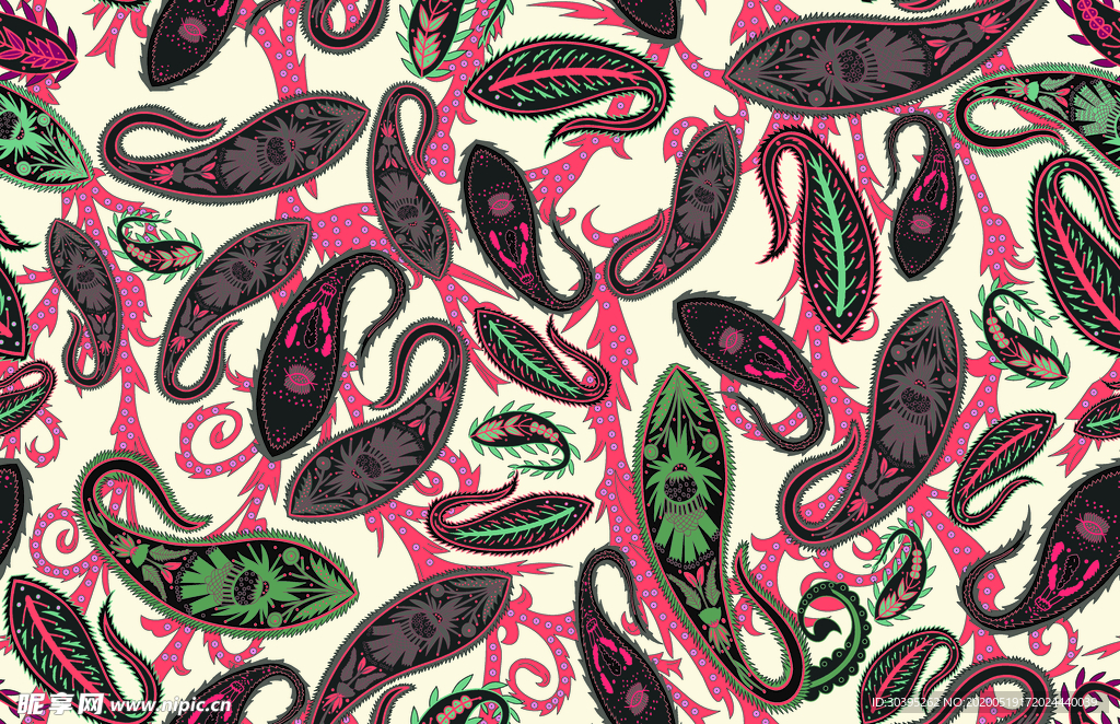 腰果  爆款 大牌 热门 花型