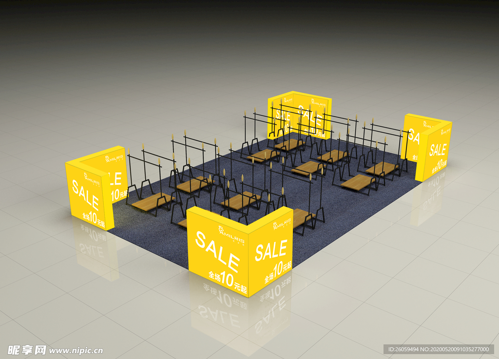 服装特卖场地效果图