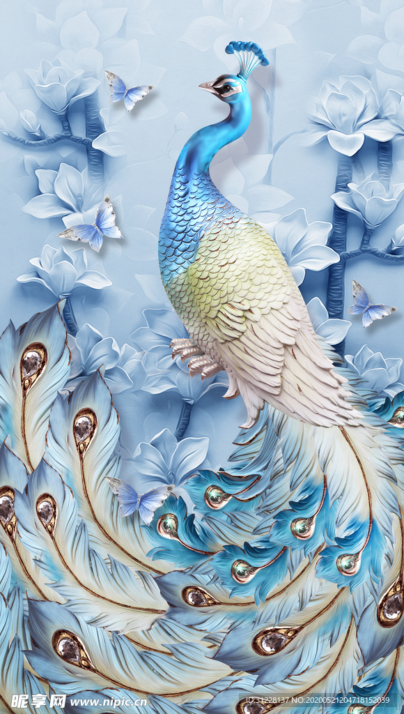 孔雀装饰画