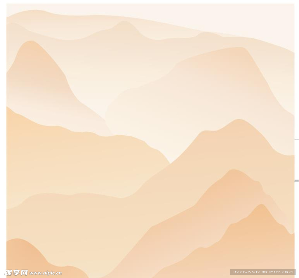 暖色意境山形背景