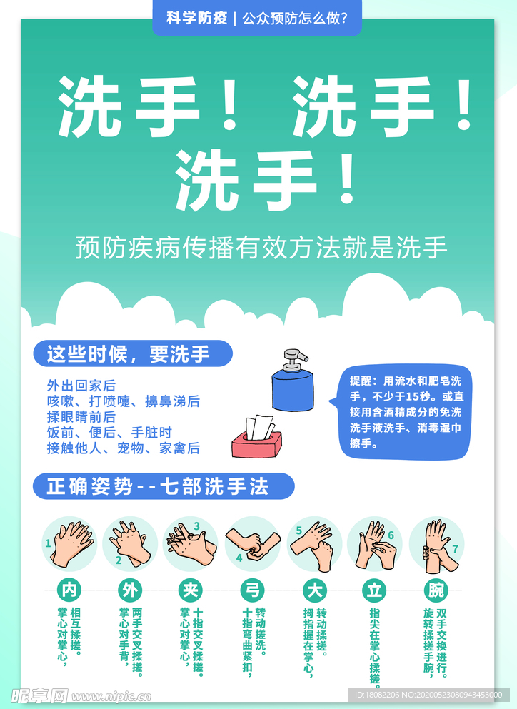 洗手宣传海报