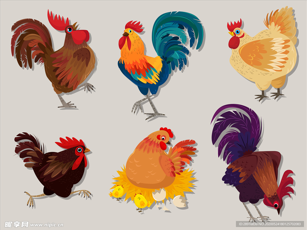 卡通公鸡