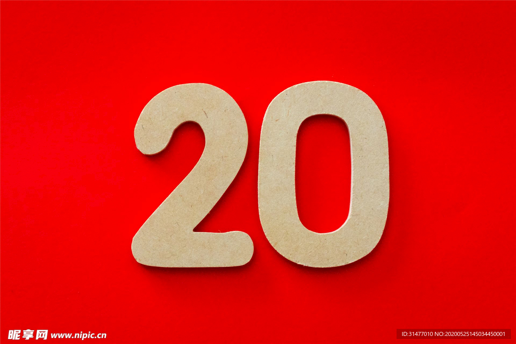 红色背景 创意数字海报