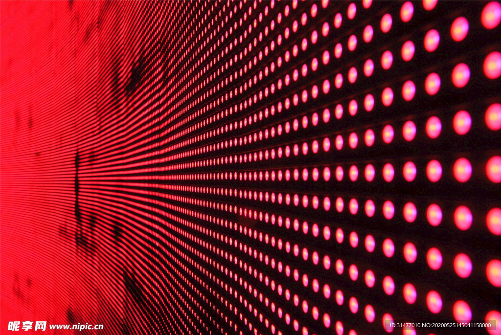 红色霓虹灯光墙面背景