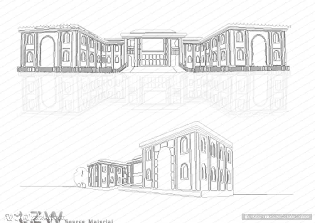 楼房剪影 城市设计 包头城市剪