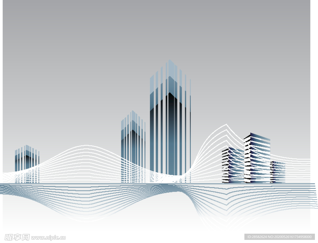 城市建筑 城市建筑背景 梦幻城