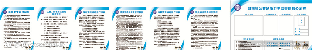 美容店公共卫生公示栏