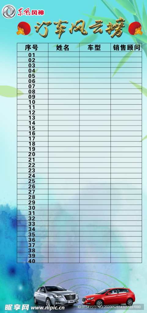 东风风神订车风云榜