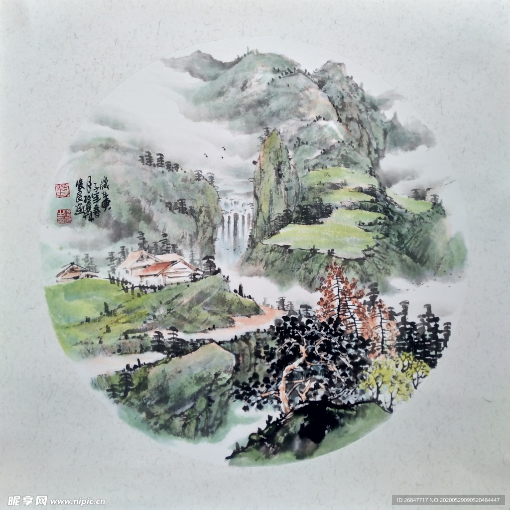 刘俊良国画山水画作品绘画
