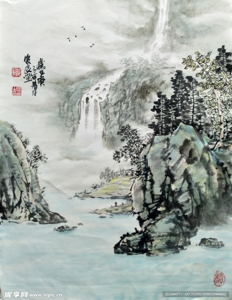 刘俊良国画山水画作品绘画