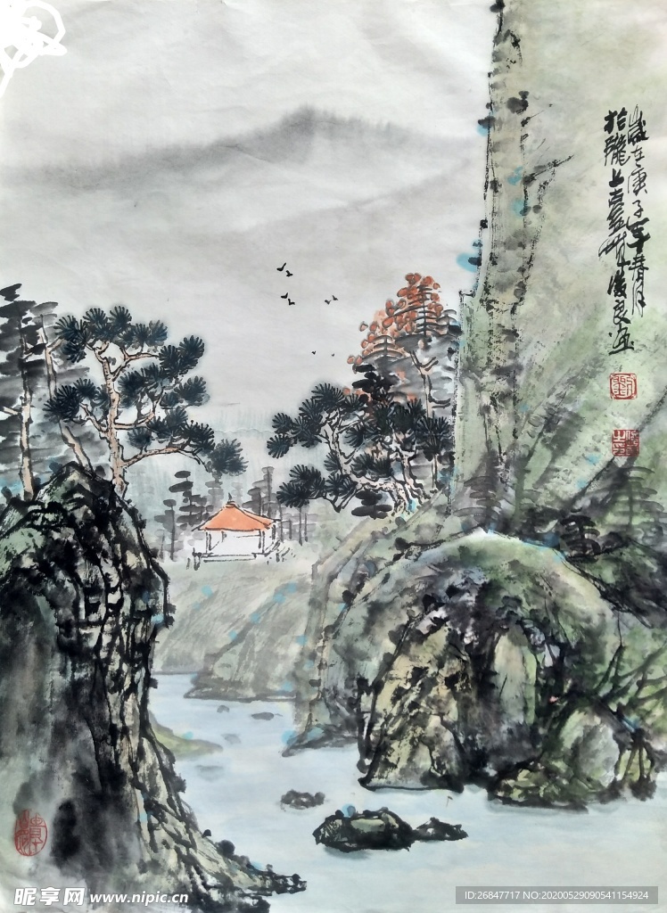 刘俊良国画山水画作品