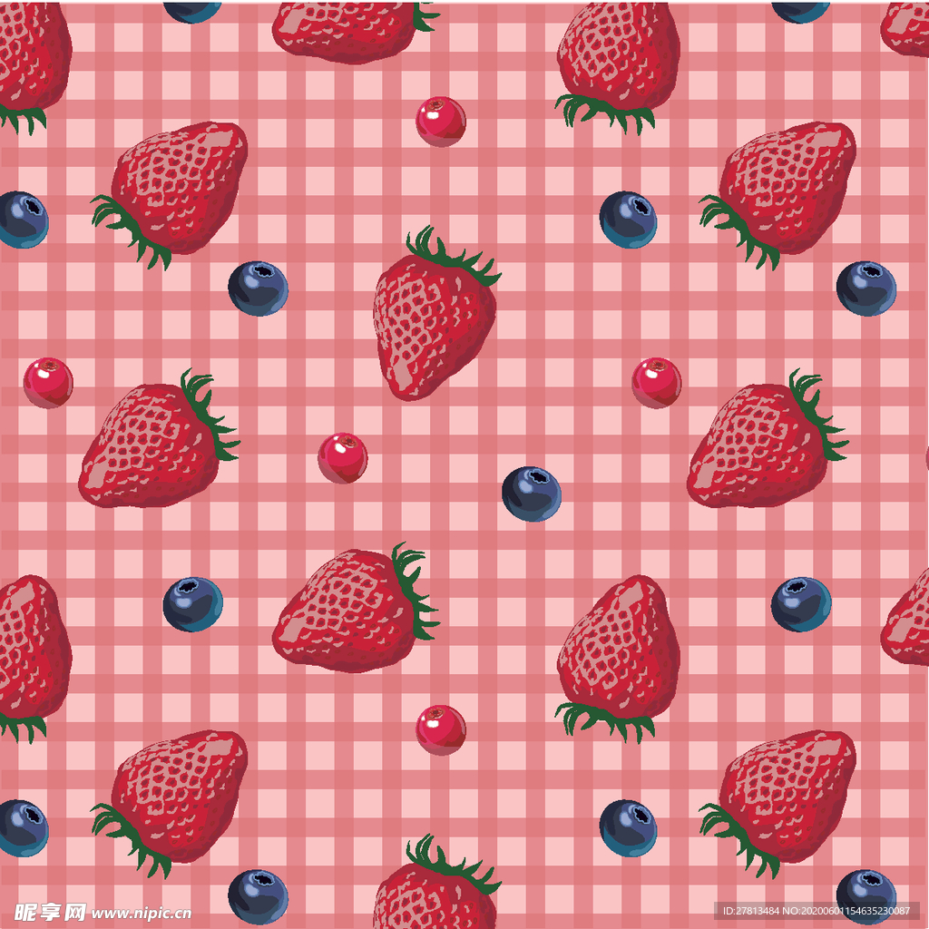 草莓格子