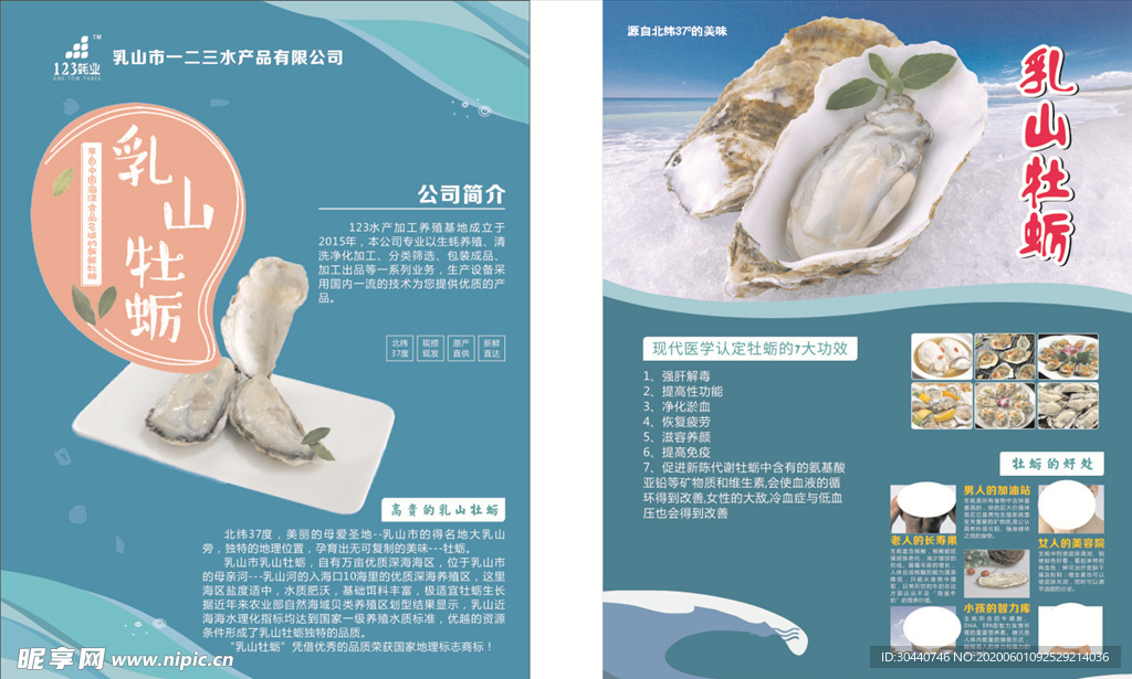 牡蛎宣传单