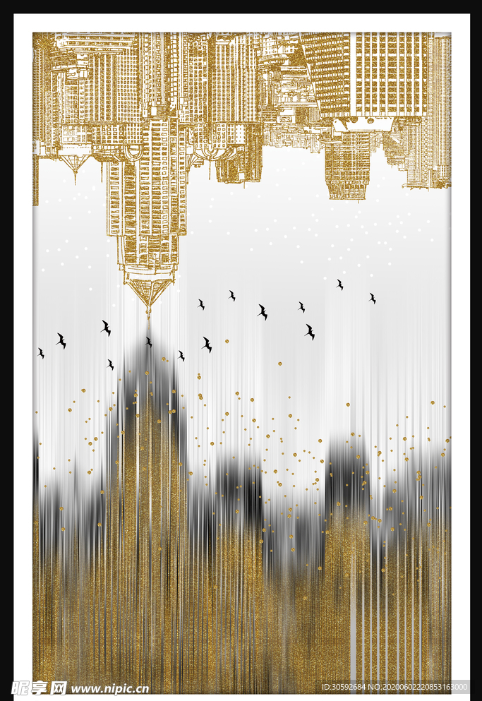 城市现代装饰画