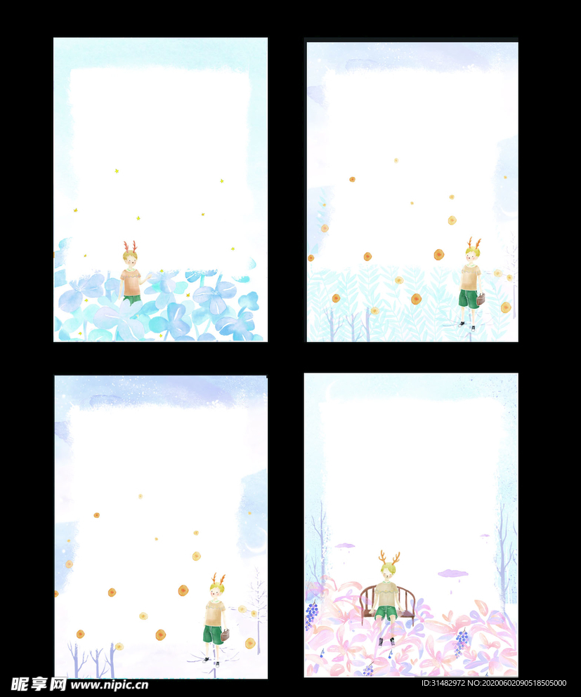 插画 本本内芯 手绘 卡通