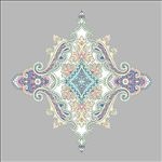 高清手绘经典纹样墙纸印花