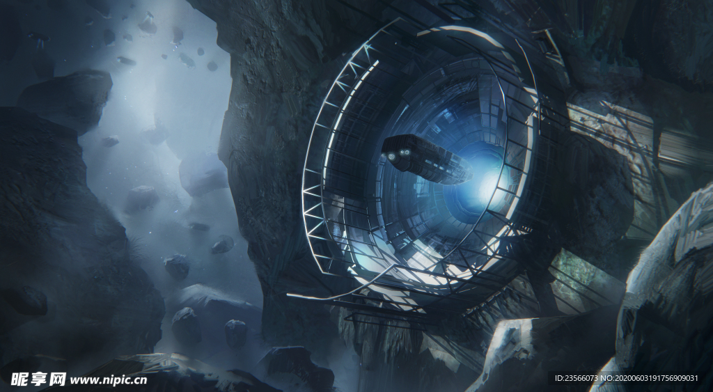 赛博朋克风未来科技插画