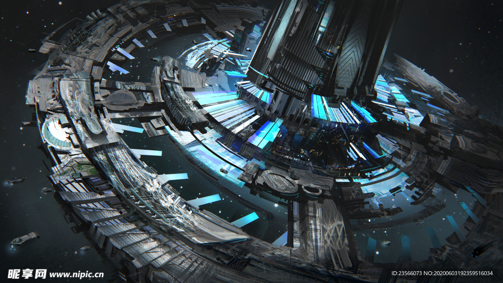 赛博朋克风未来科技插画